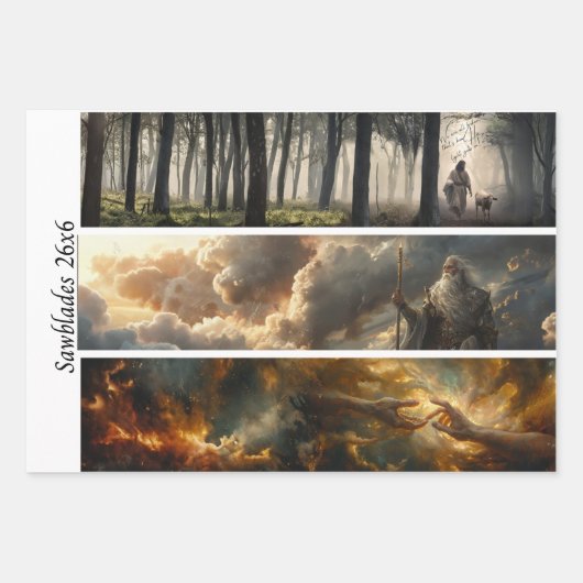 Decoupage Spiritual Journey 26x6 Handsaws  Inpakpapier Vel (Voorkant 2)