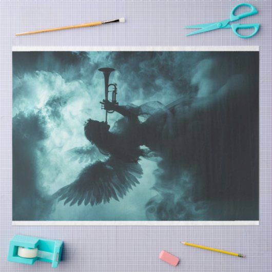 Decoupage Spiritueel zijn Gabriel Trumpet Call Tissuepapier (Craft)