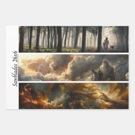 Decoupage Spirituele Reis 26x6 Handzagen  Inpakpapier Vel