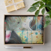 Decoupage Splatter Painted Australian Shepherd Tissuepapier (Geschenk)