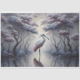 Decoupage, Spoonbill Bird, Weefselpapier Tissuepapier