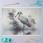 Decoupage, Spoonbill Bird, Weefselpapier Tissuepapier (Craft)