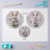 Decoupage Spring Lavender Rabbit Easter 12" Rounds Tissuepapier (Craft)