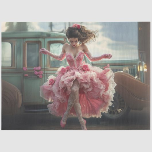 Decoupage Sprookjesachtige Whimsical Dress Valenti Tissuepapier (Voorkant)