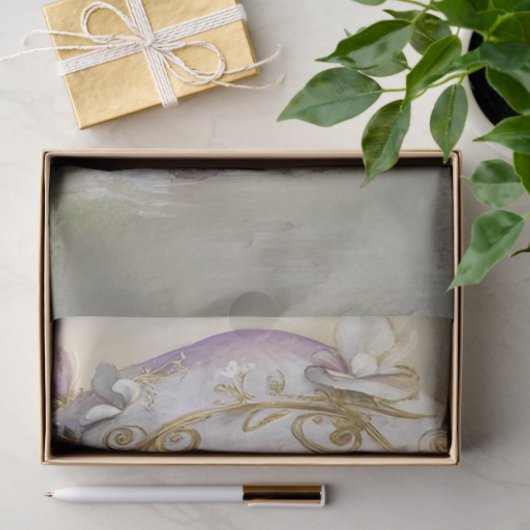 Decoupage Sprookjeshuis Lila Filligree Tissuepapier (Geschenk)