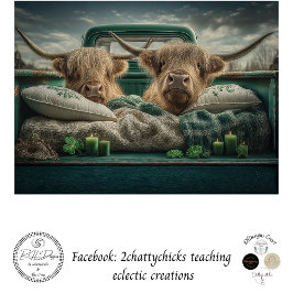 Decoupage St. Patrick Highland Vintage Truck  Tissuepapier