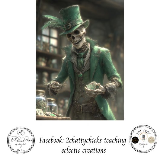 Decoupage St. Patrick's Apotheek Skelet Decoratie Tissuepapier