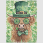 Découpage St. Patrick's Day Hoogland Ierse stijl Tissuepapier (Voorkant)