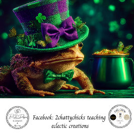 Decoupage St. Patrick's Day Kikker in Leprechaun U Tissuepapier