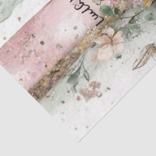 Decoupage St. Patrick's Day Pastel Panels  Tissuepapier (Detail)