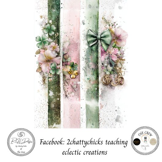 Decoupage St. Patrick's Day Pastel Panels  Tissuepapier