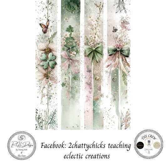 Découpage St. Patrick's gecoördineerde panelen Tissuepapier