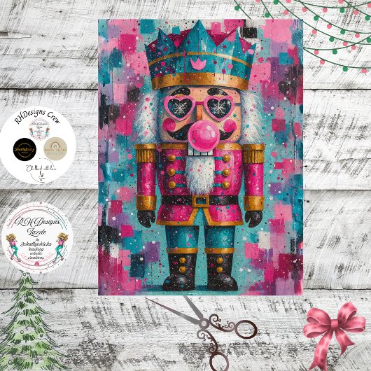 Decoupage Starlight Sass Whimsical Nutcracker  Tissuepapier