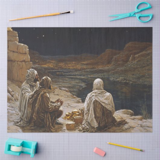 Decoupage Stary Night 3 Wijze Mannen Tissuepapier (Craft)