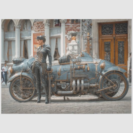 Decoupage Ste Phe Steampunk Art Tissuepapier (Voorkant)