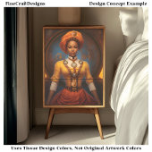 Decoupage Steampunk Afrikaanse Lady Faux Ink 052 Tissuepapier