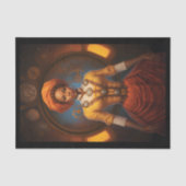 Decoupage Steampunk Afrikaanse Lady Faux Ink 052 Tissuepapier (Voorkant)