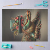 Decoupage Steampunk Alligator Top Hat met Veer Tissuepapier (Craft)