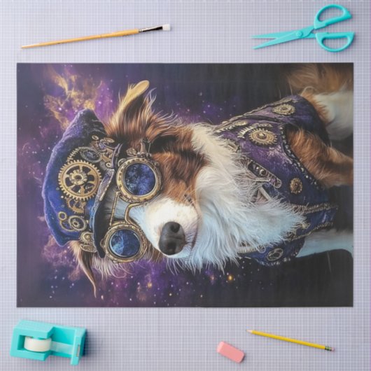 Decoupage Steampunk Australian Cattle Hondenras Tissuepapier (Craft)