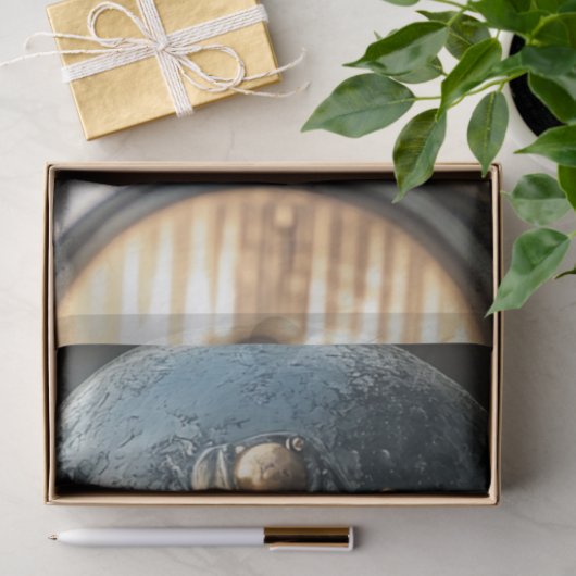 Decoupage Steampunk Blauw Standaard Poedel Tissuepapier (Geschenk)