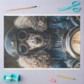 Decoupage Steampunk Blauw Standaard Poedel Tissuepapier (Craft)