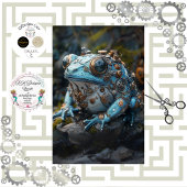 Decoupage Steampunk Blue Frog Tissuepapier