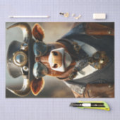 Decoupage Steampunk Bull Sir Bullington Gearhoof Tissuepapier (Craft)