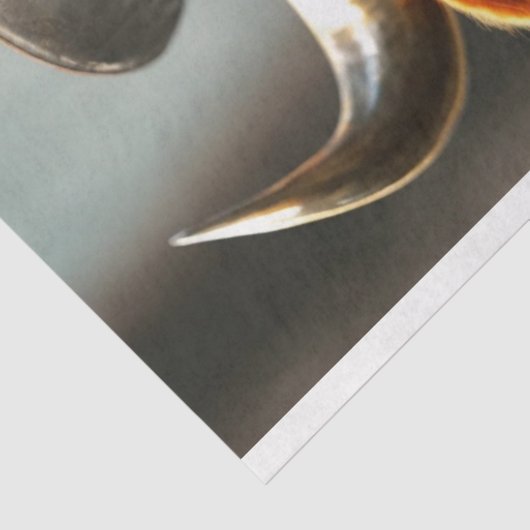 Decoupage Steampunk Bull Sir Bullington Gearhoof Tissuepapier (Detail)