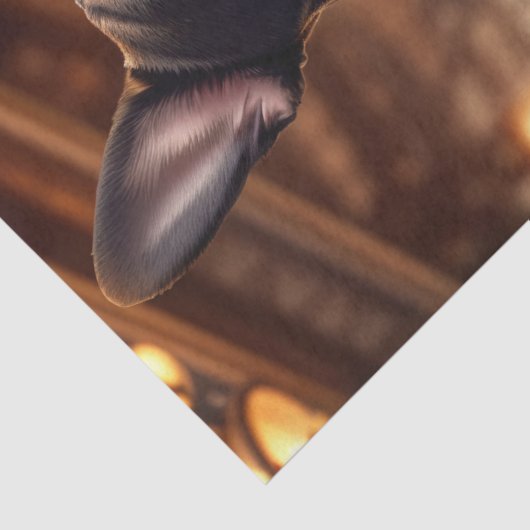 Decoupage - Steampunk bulldog en bier - Tissuepapier (Detail)