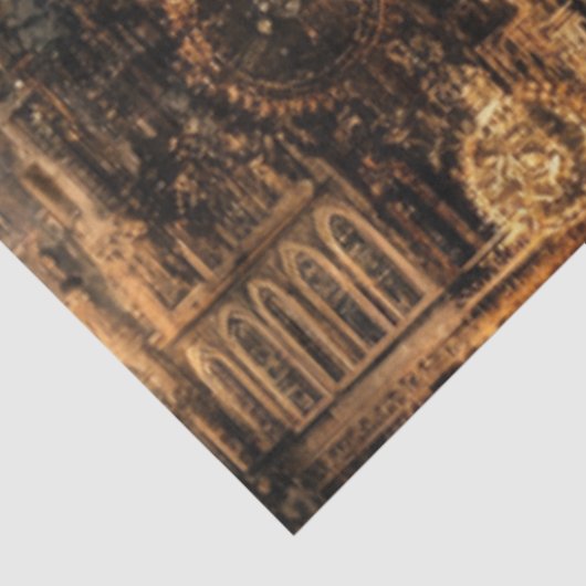 Decoupage Steampunk Cityscape Architectonisch Ontw Tissuepapier (Detail)