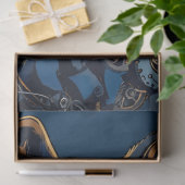 Decoupage Steampunk Cobalt Blue Dog Tissuepapier (Geschenk)