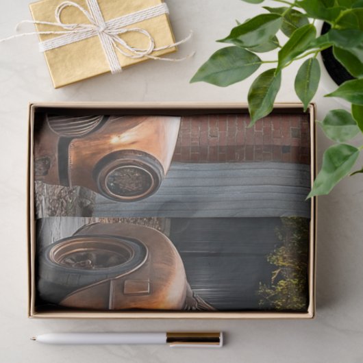 Decoupage  Steampunk Copper Car Tissuepapier (Geschenk)