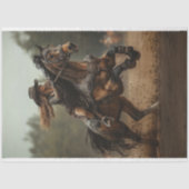 Decoupage Steampunk Cowgirl Horse Rider Tissuepapier (Voorkant)