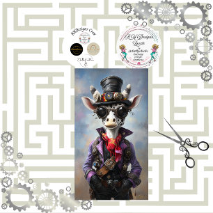 Decoupage Steampunk Fantasy Giraffe Tissuepapier