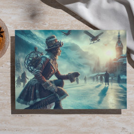 Decoupage Steampunk Fantasy Winter Boodschapper Tissuepapier