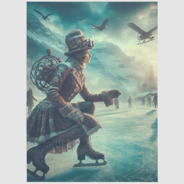 Decoupage Steampunk Fantasy Winter Messenger Tissuepapier