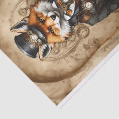 Decoupage Steampunk Fox Tissuepapier (Detail)