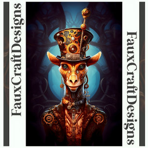 Decoupage Steampunk Funky Giraffe Pet Faux Ink 035 Tissuepapier