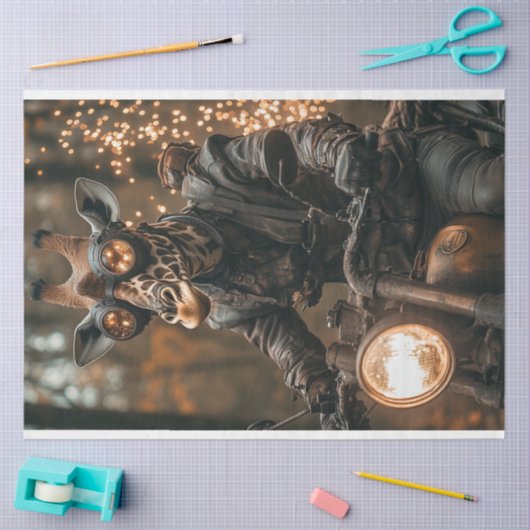 Decoupage Steampunk Giraffe Tissuepapier (Craft)