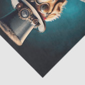 Decoupage - Steampunk Golden Retriever & gitaar - Tissuepapier (Detail)