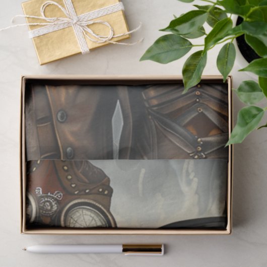 Decoupage Steampunk Gothic Love Skeleton Paar Tissuepapier (Geschenk)