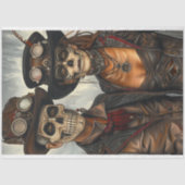 Decoupage Steampunk Gothic Love Skeleton Paar Tissuepapier (Voorkant)