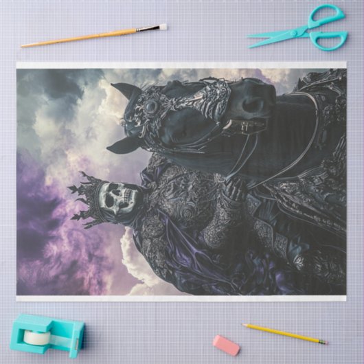 Decoupage Steampunk Gothic Skeleton Tissuepapier (Craft)