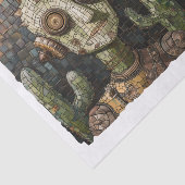 Decoupage Steampunk Groene Alien Faux Mozaïek 026 Tissuepapier (Detail)