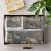 Decoupage Steampunk Groene Alien Faux Mozaïek 026 Tissuepapier (Geschenk)