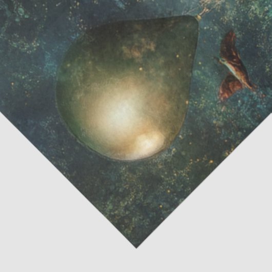 Decoupage Steampunk Hete Luchtballon Cosmic Sky Tissuepapier (Detail)