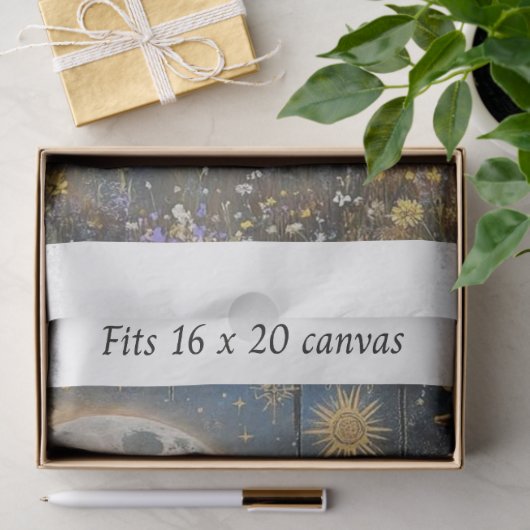 Decoupage Steampunk Highland Celestial Moon Canvas Tissuepapier (Geschenk)