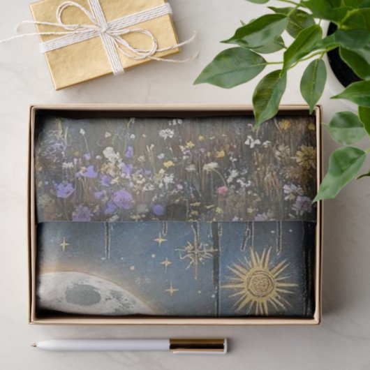 Decoupage Steampunk Highland Koe & Moon Tissuepapier (Geschenk)