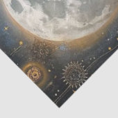 Decoupage Steampunk Highland Koe & Moon Tissuepapier (Detail)