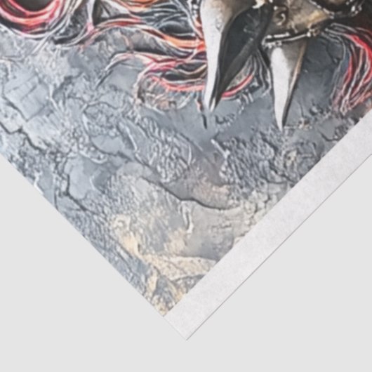 Decoupage Steampunk Iron Horse Gearheart Tissuepapier (Detail)